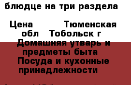 блюдце на три раздела › Цена ­ 250 - Тюменская обл., Тобольск г. Домашняя утварь и предметы быта » Посуда и кухонные принадлежности   